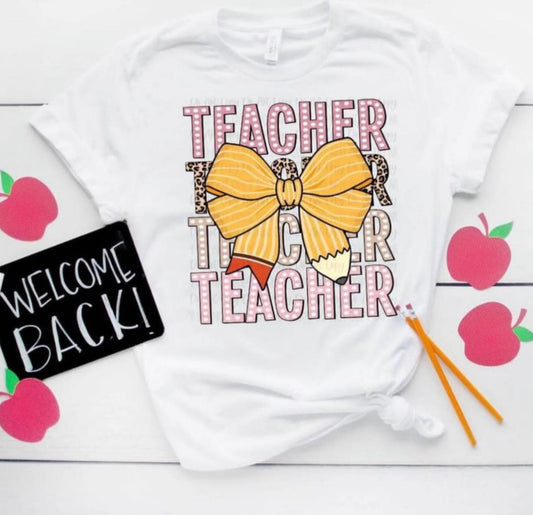 Teacher Pencil Bow